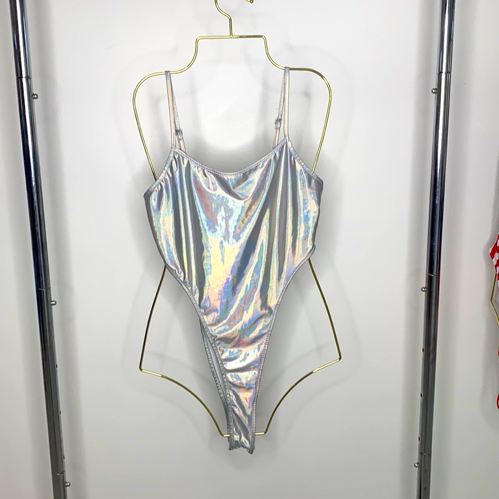 Holographic bodysuit.